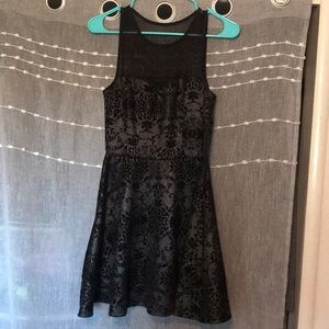 Black velvet dress